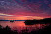 July sunset out the road, looking west towards the waters of Favorite Channel, Lynn Canal and the Chilkat Mountains.