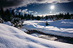 Amazing winter light at Steep Creek, near the Mendenhall Glacier, after a large January snowstorm.