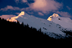 Mt. McGinnis (on the left) and Mt. Stroller White from the Brotherhood Park area in the Mendenhall Valley on a chilly Winter day.