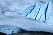 An extremely small portion of the Mendenhall Glacier dwarfs my friend Scott, giving the viewer some perspective of the enormous size of the Mendenhall Glacier.  Taken on 10/9/2007.